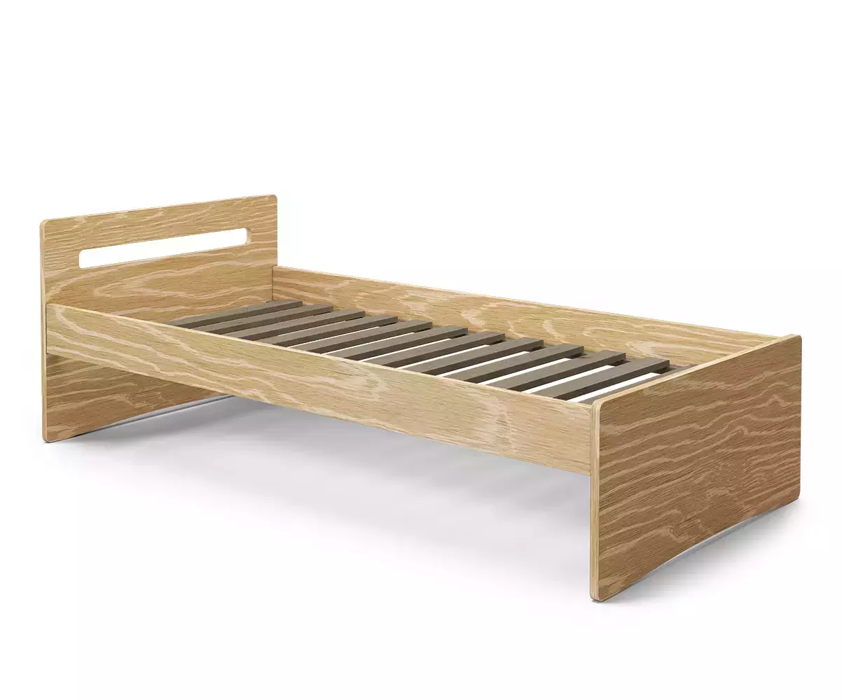 Lit Lemand bois massif finition bois naturel Lit Lemand bois massif finition bois naturel