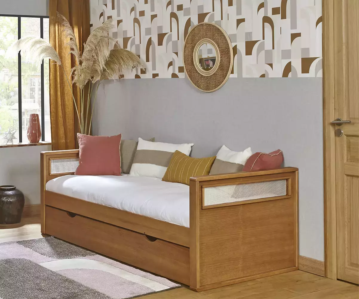 Lit banquette adulte Levant pin massif Lit banquette adulte Levant pin massif