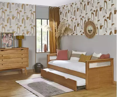 Lit gigogne banquette adulte Levant tiroir ouvert
