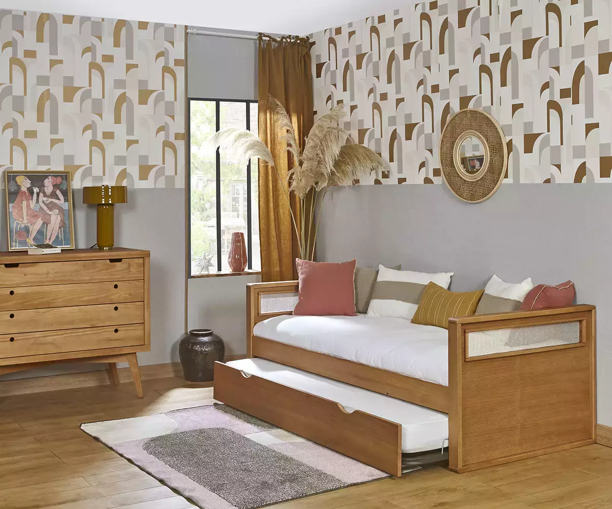 Lit gigogne banquette adulte Levant tiroir ouvert Lit gigogne banquette adulte Levant tiroir ouvert