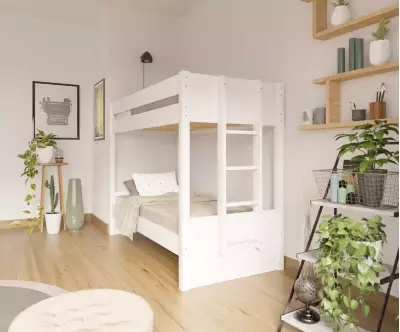 Lit superposé adulte Kupa blanc 90x190