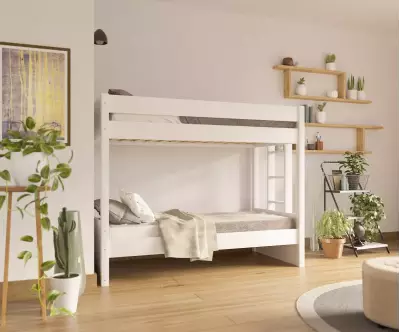 Lit superposé adulte Kupa blanc échelle positionnable