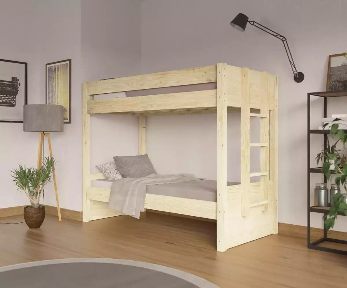 Lit superposé adulte Kupa bois 2 couchages Lit superposé adulte Kupa bois 2 couchages