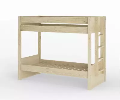 Lit superposé adulte Kupa bois vue de 3/4
