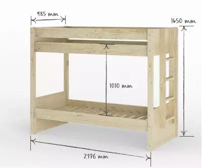 Dimension lit Kupa 80x200