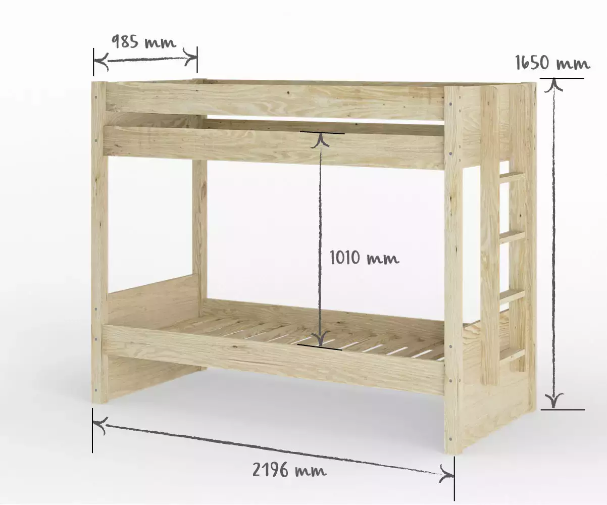 Dimension lit Kupa 80x200