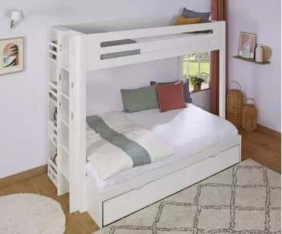 Lit superposé Chinook blanc avec couchage 120 en bas