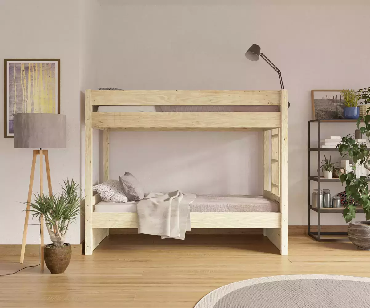 Lit superposé adulte Kupa bois avec matelas Lit superposé adulte Kupa bois avec matelas