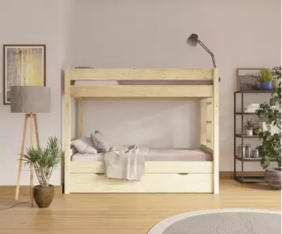 Lit superposé gigogne adulte Kupa bois