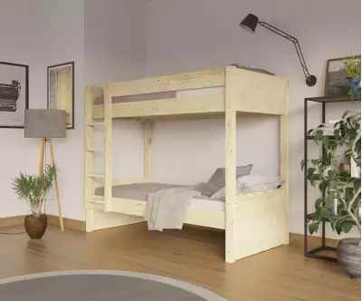 Lit superposé adulte Javari bois 2 couchages avec matelas