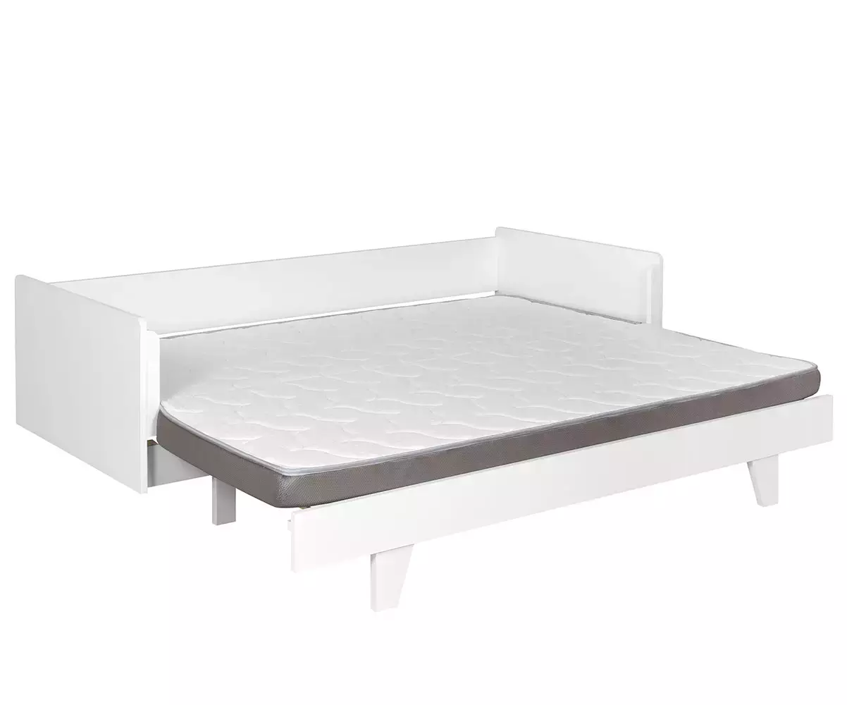 Lit gigogne adulte déplié Karv avec matelas Lit gigogne adulte déplié Karv avec matelas