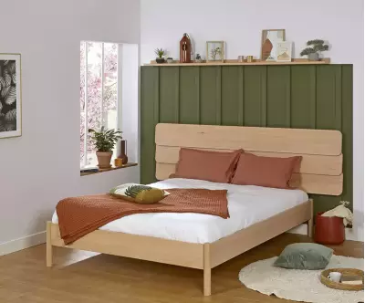 Lit Malau avec tête de lit Frégate permet de mieux optimiser la surface de votre chambre
