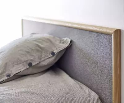 Tête de lit bois et gris