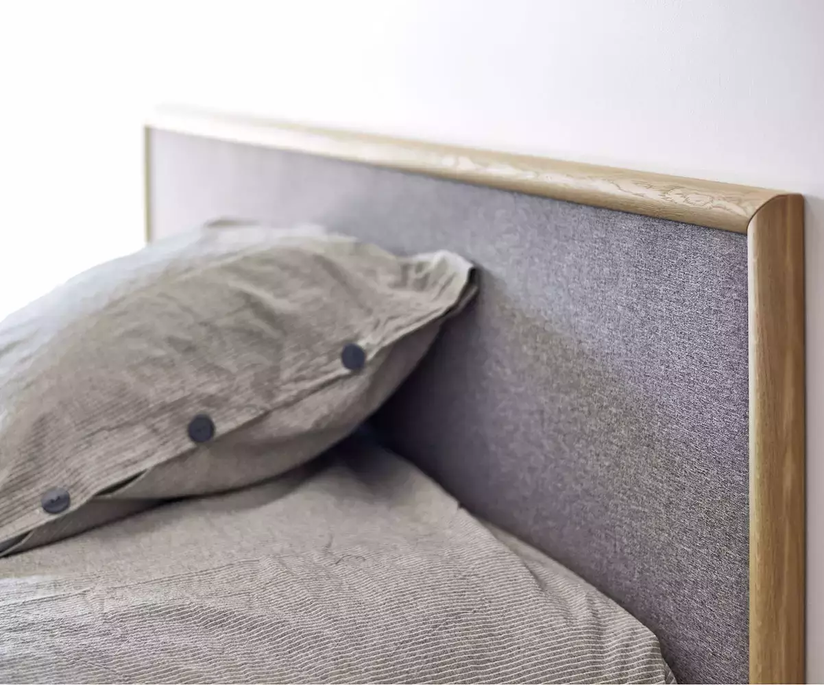 Tête de lit bois et gris Tête de lit bois et gris