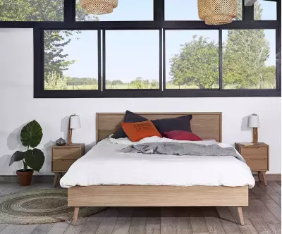 Lit style scandinave en bois Pallas
