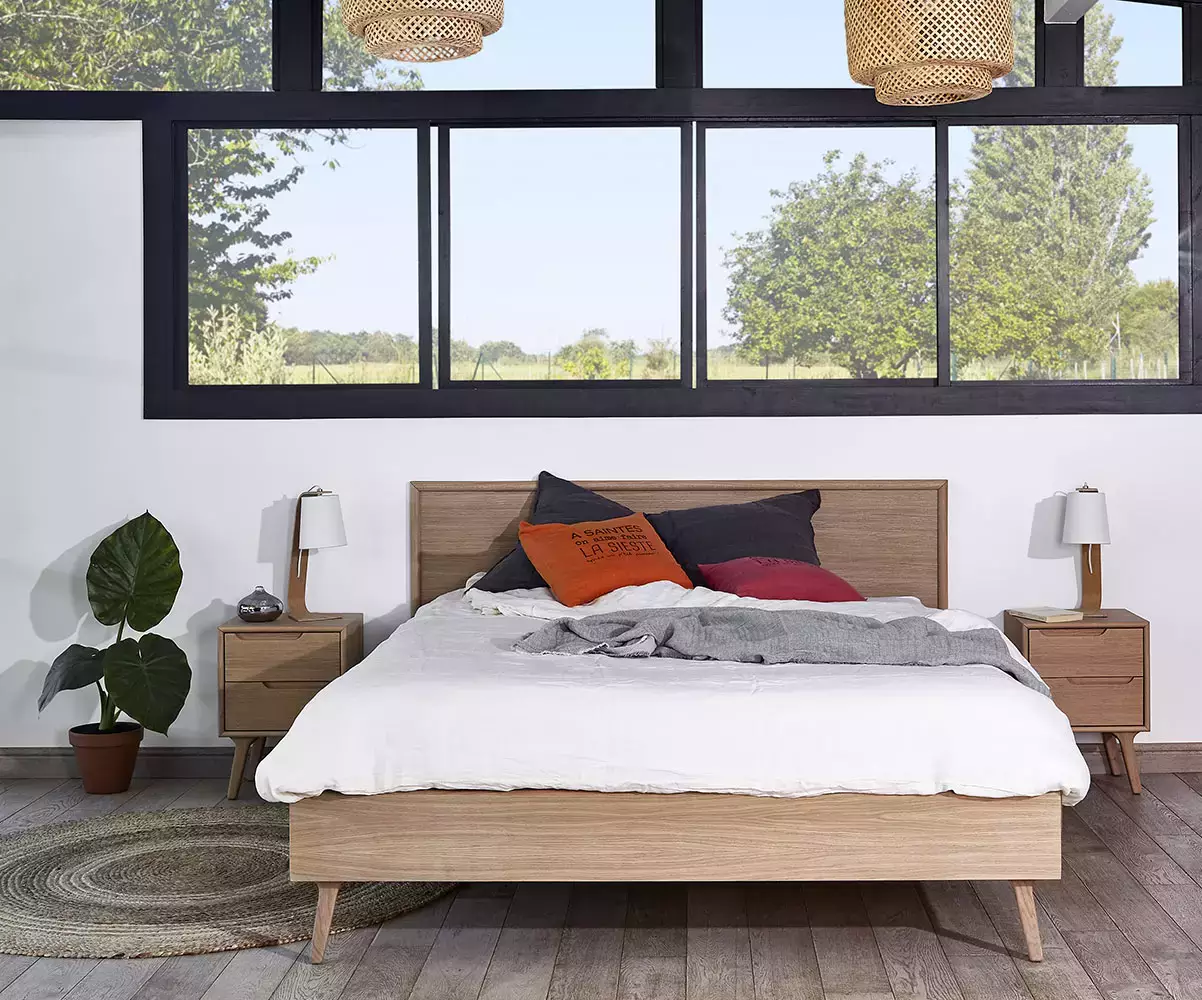 Lit style scandinave en bois Pallas Lit style scandinave en bois Pallas