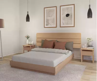 Lit Lakana avec tête de lit Frégate assure robustesse longévité