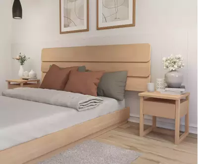 Lit Lakana avec tête de lit Frégate convient à votre chambre à coucher