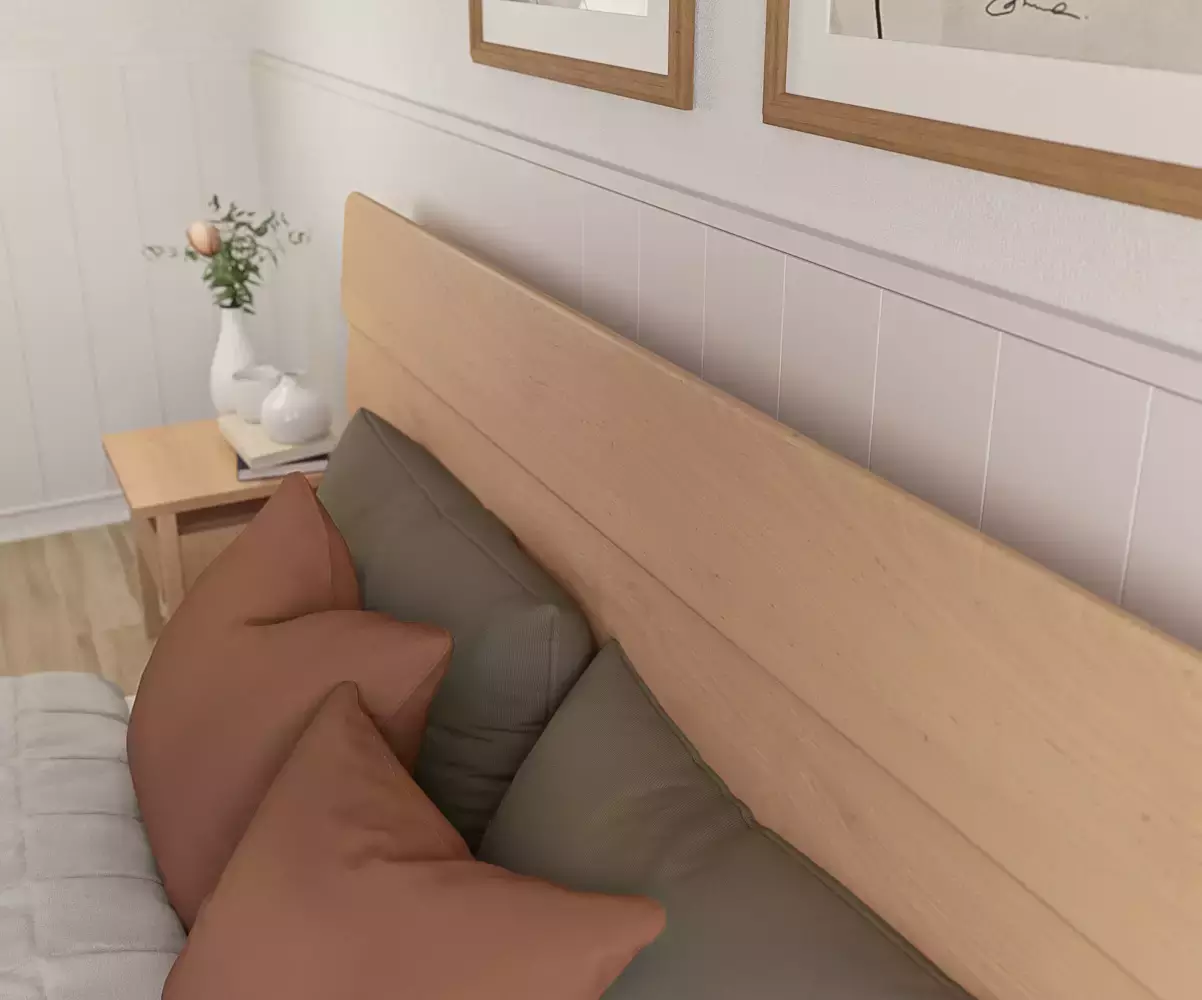 Lit Lakana avec tête de lit Frégate permet de dormir en toute sécurité Lit Lakana avec tête de lit Frégate permet de dormir en toute sécurité