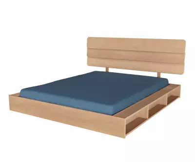 Lit Galion et tête de lit Frégate s'intégre parfaitement à la chambre