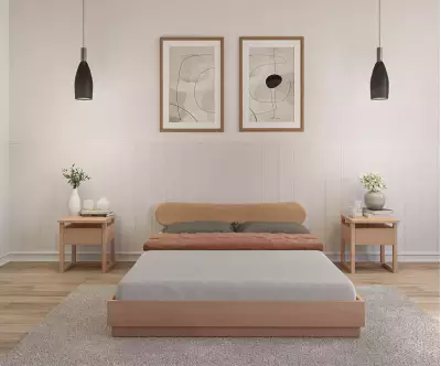 Lit Lakana avec tête de lit Kauai compatible avec votre décoration intérieure