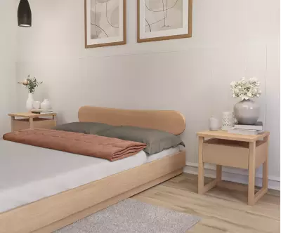 Lit Lakana avec tête de lit Kauai convient à votre chambre à coucher