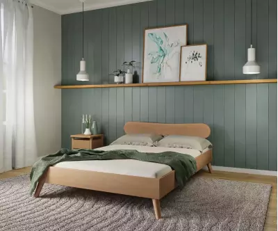 Lit Caravel avec tête de lit Kauai permet de dormir en toute sérénité