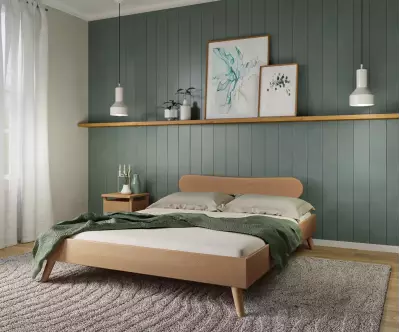 Lit Caravel avec tête de lit Kauai idéale pour préserver et habiller vos murs