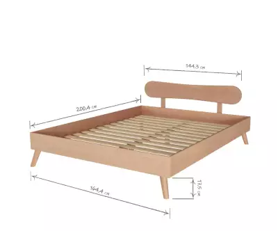 Taille Lit Caravel avec tête de lit Kauai