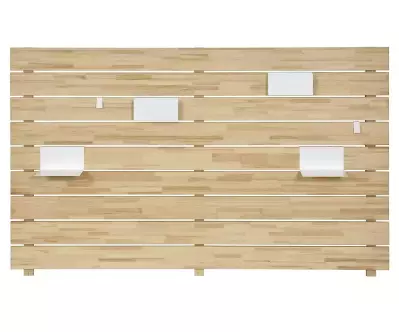 Tête de lit Ipar en pin massif couleur bois naturel