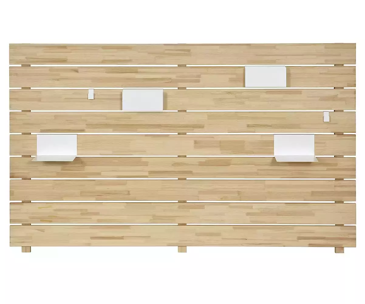 Tête de lit Ipar en pin massif couleur bois naturel Tête de lit Ipar en pin massif couleur bois naturel