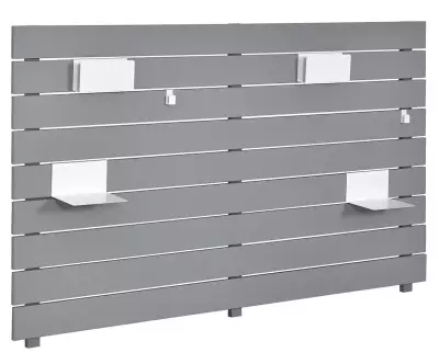 Tête de lit Ipar grise avec rangements