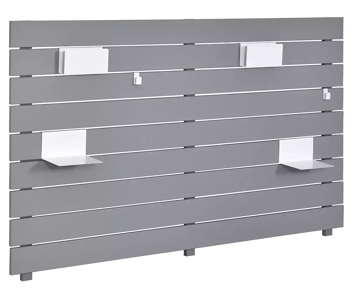 Tête de lit Ipar grise avec rangements Tête de lit Ipar grise avec rangements