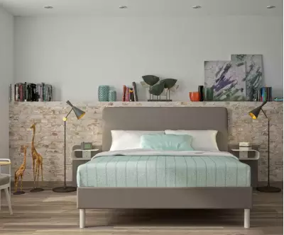 Tête de lit Sued gris clair
