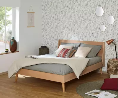 Lit en hêtre, couchage double