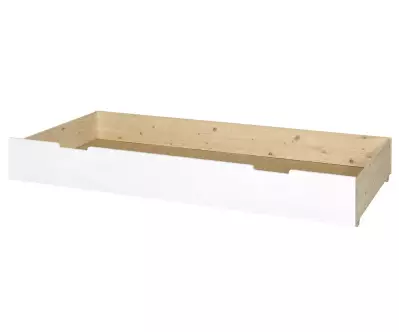 Tiroir de lit Rila blanc avec caisson bois naturel