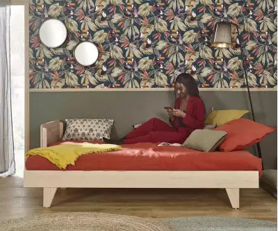 Couchage 2 places en bois massif