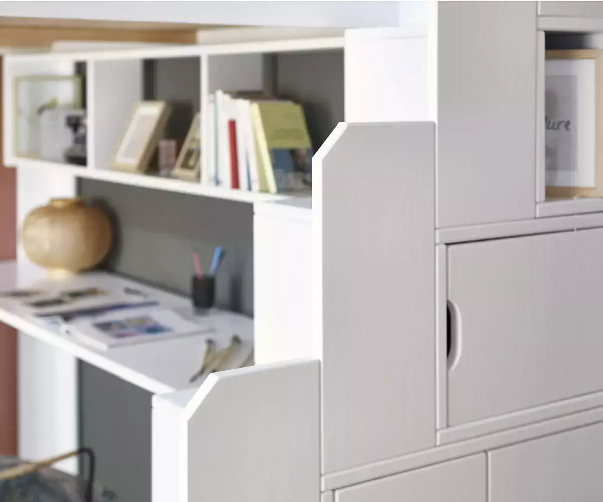 Module de rangement blanc avec rangement Module de rangement blanc avec rangement