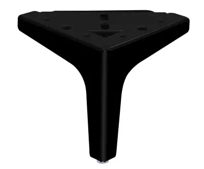 Jeu de pieds métal noir