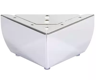 Jeu de pieds métal chromé