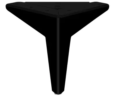 Jeu de pieds métal noir