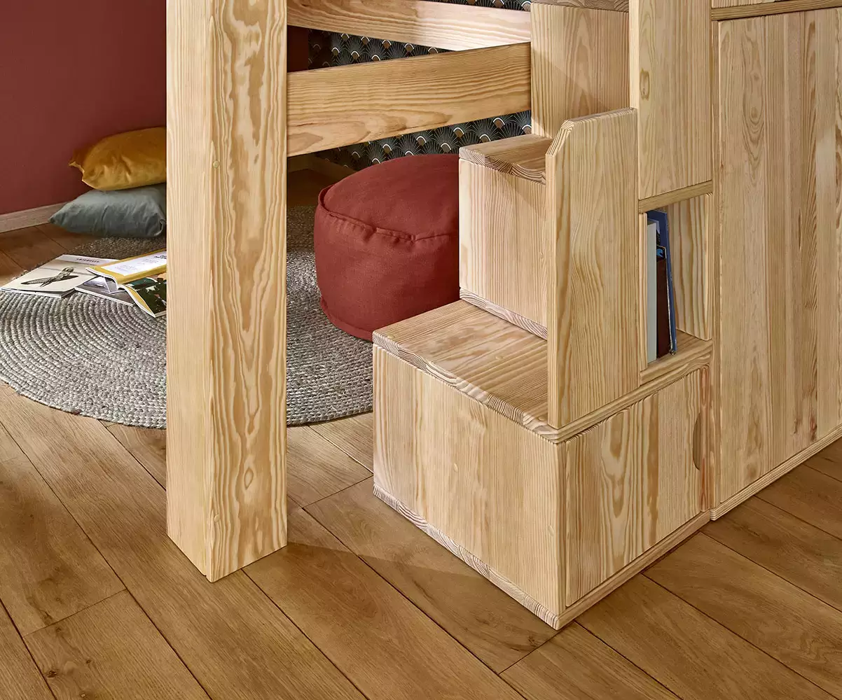 Module de rangement bois naturel avec rangement pour 140 cm Module de rangement bois naturel avec rangement pour 140 cm