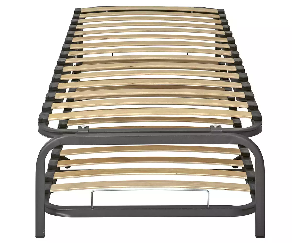 Détail sommier gigogne métal replié Détail sommier gigogne métal replié