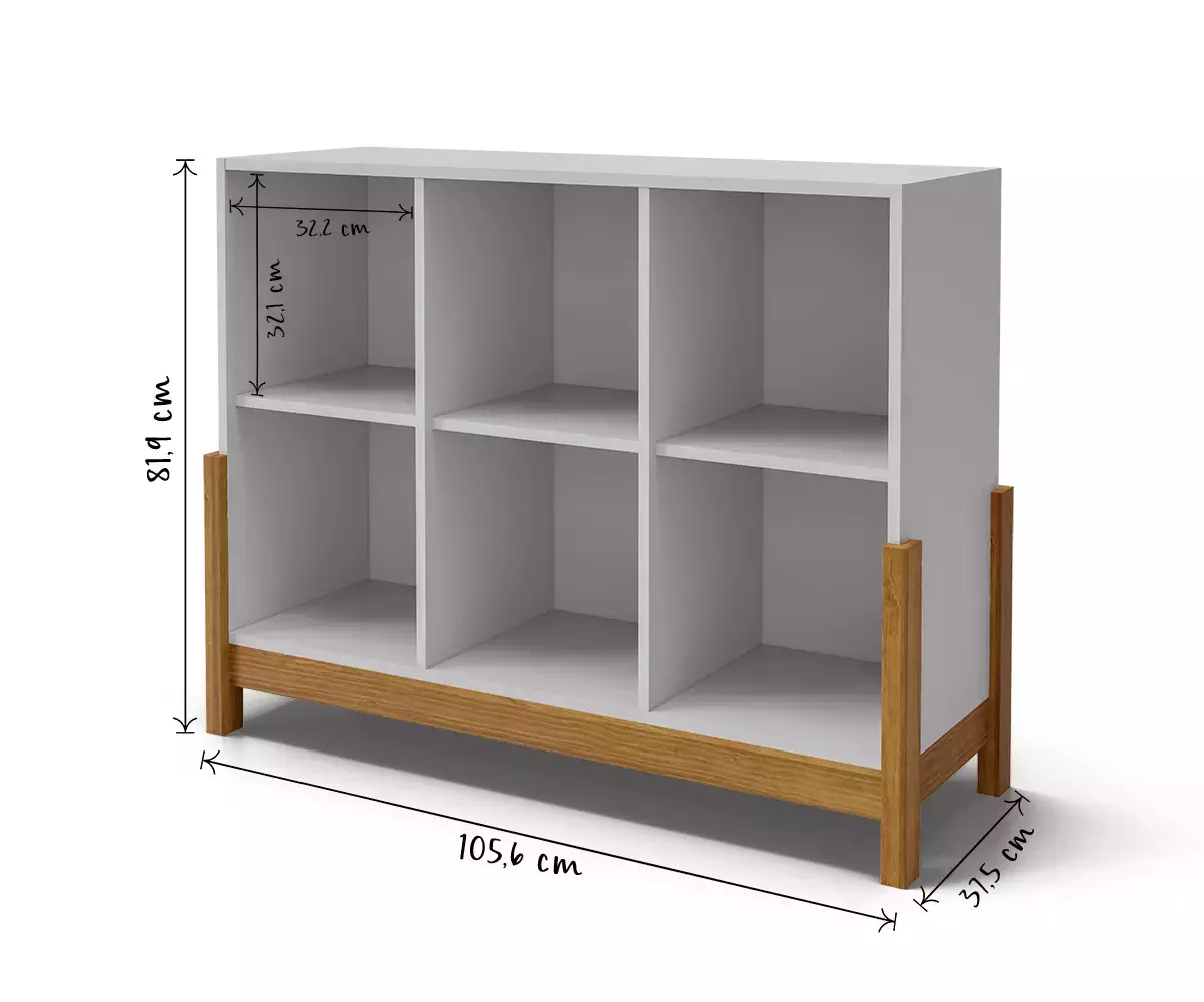 Dimensions du cube de rangement 6 cases Dimensions du cube de rangement 6 cases