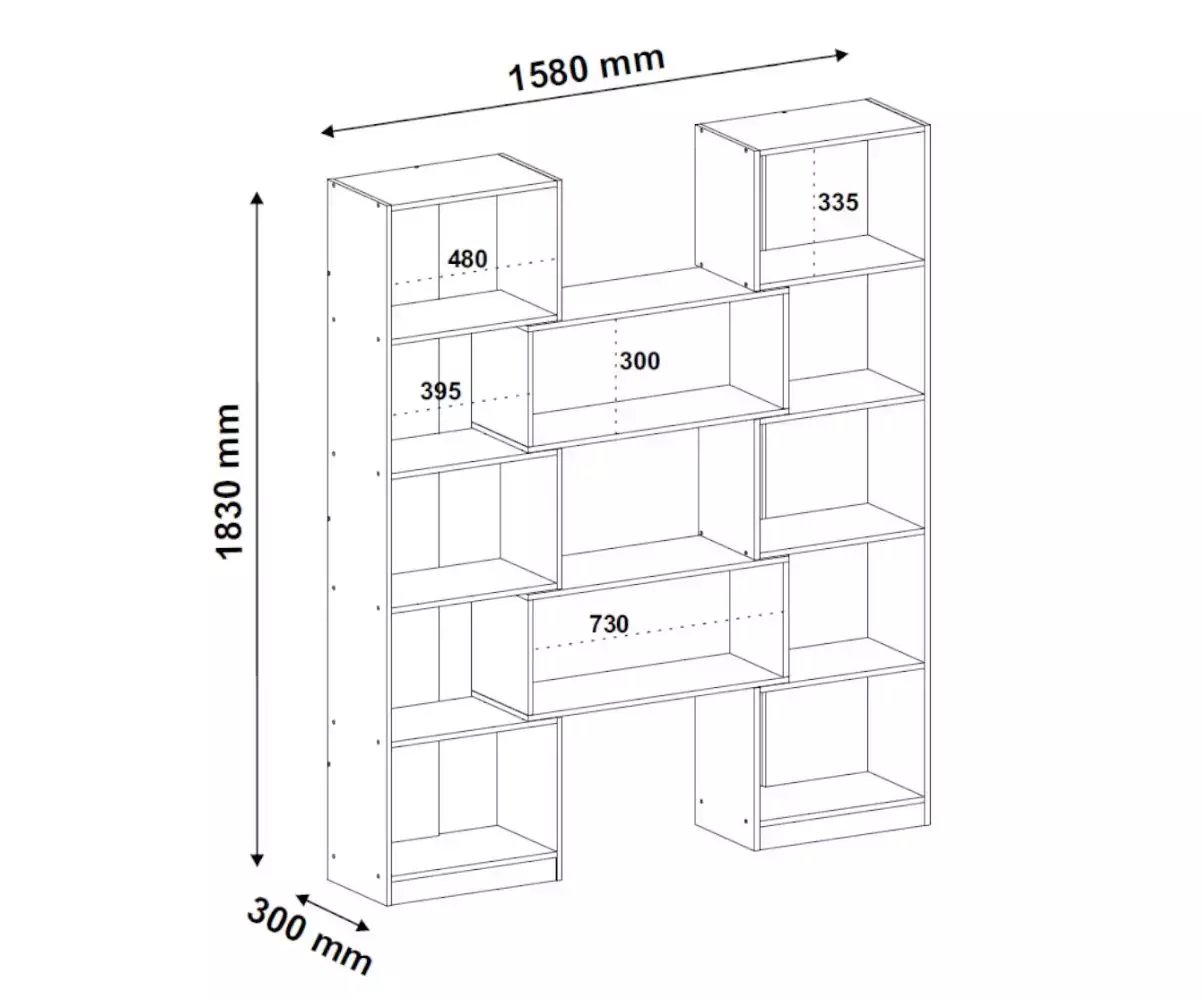 Dimensions étagère Riano Dimensions étagère Riano