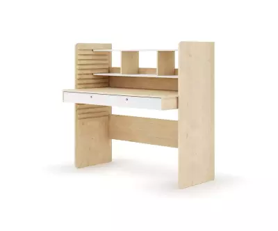 Bureau Duncan en bois et blanc