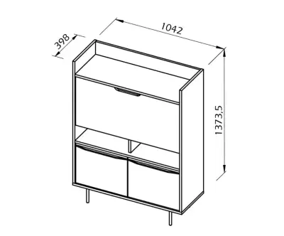 Dimensions du Bureau Mindao