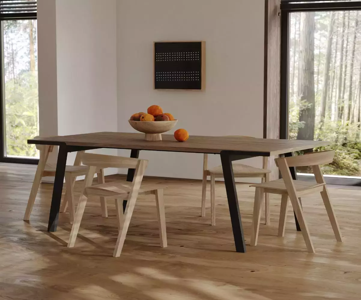 Table à manger Drift donne un intérieur chaleureux et tendance Table à manger Drift donne un intérieur chaleureux et tendance