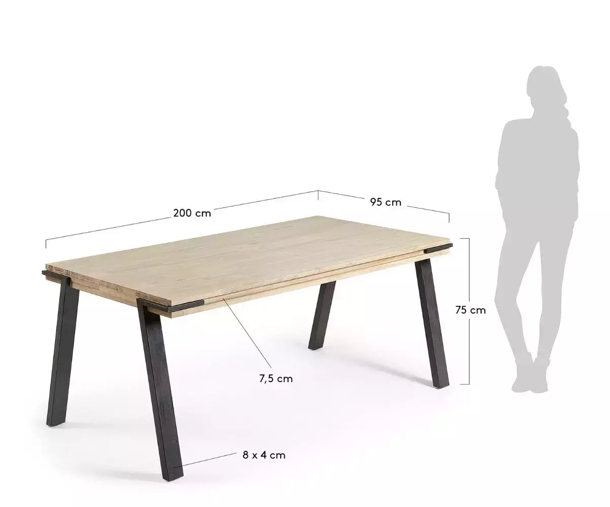 Dimensions table à manger industrielle Jaro Dimensions table à manger industrielle Jaro