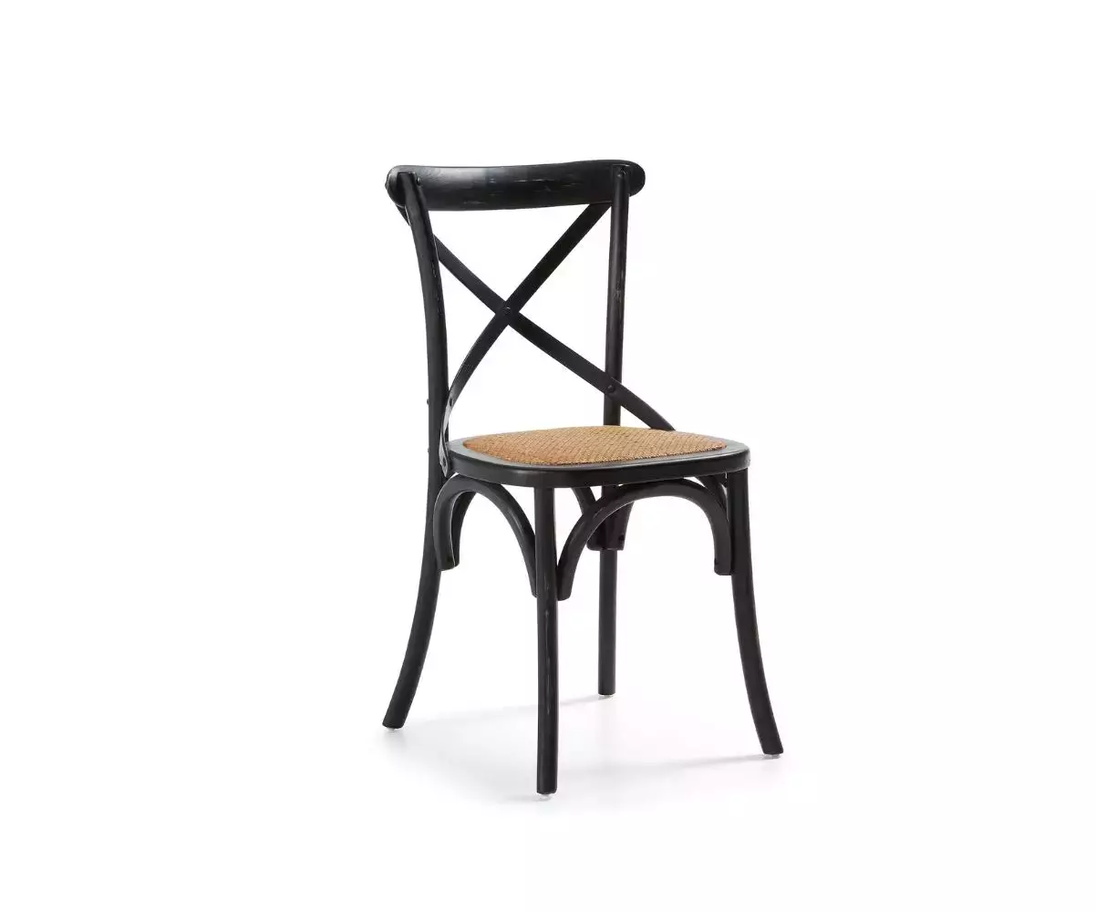 chaise bistrot en bois et osier wood coloris noir chaise bistrot en bois et osier wood coloris noir